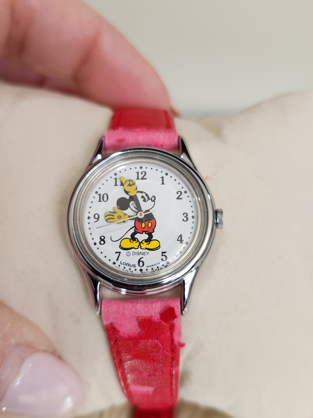 Lorus Disney Mickey Mouse Women's  Character Watch NEW BATTERY, Needs A New Band